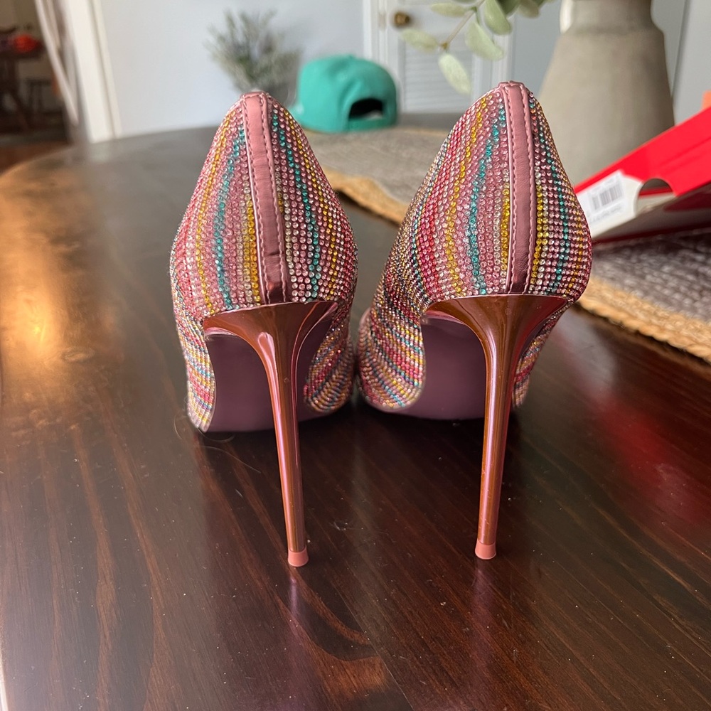 New Steve Madden Colorful Sparkly Heels - Picture 3 of 4